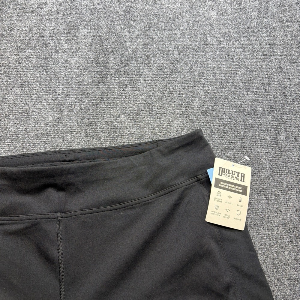 Duluth Women's NoGA Nylon Blend Bootcut Pants Black Size XL 31" High Rise New!